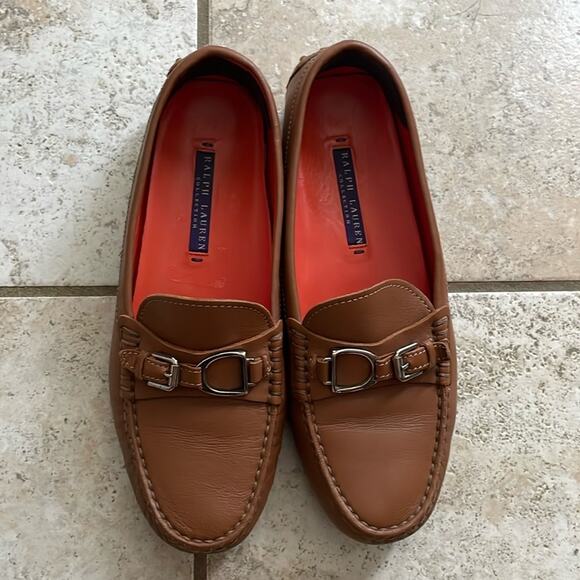 RALPH LAUREN COLLECTION DASITA Tan Leather Driver Loafer Moccasin Shoes - Picture 3 of 16